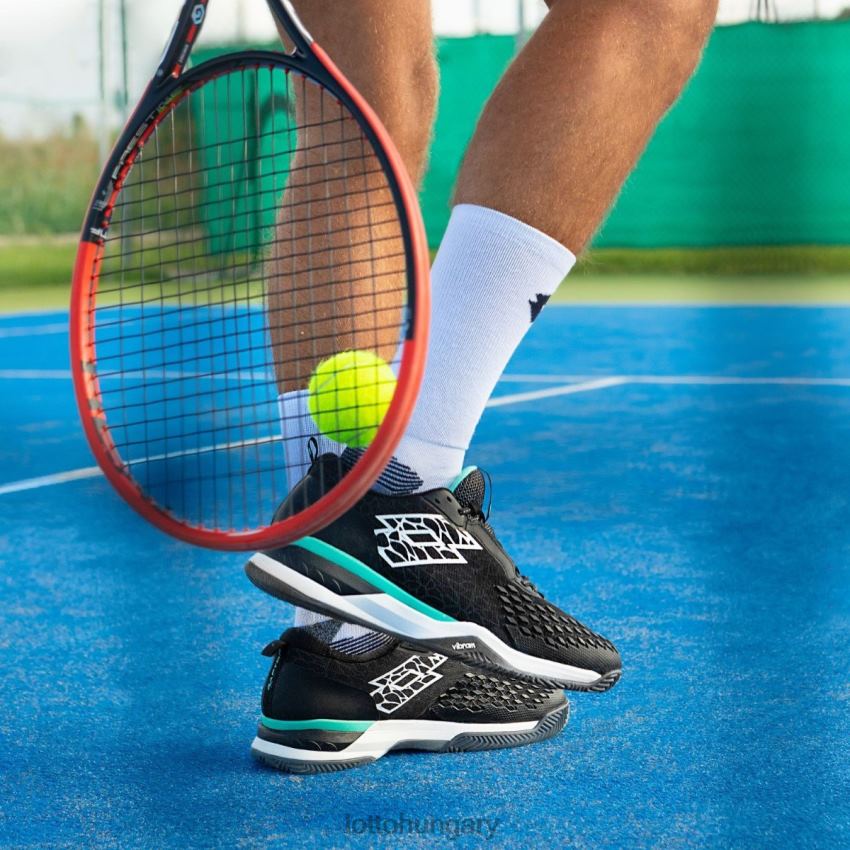 cipő Lotto raptor hyperpulse 100 cly csupa fekete/csupa fehér/zöld 929c Férfi 22H2N94