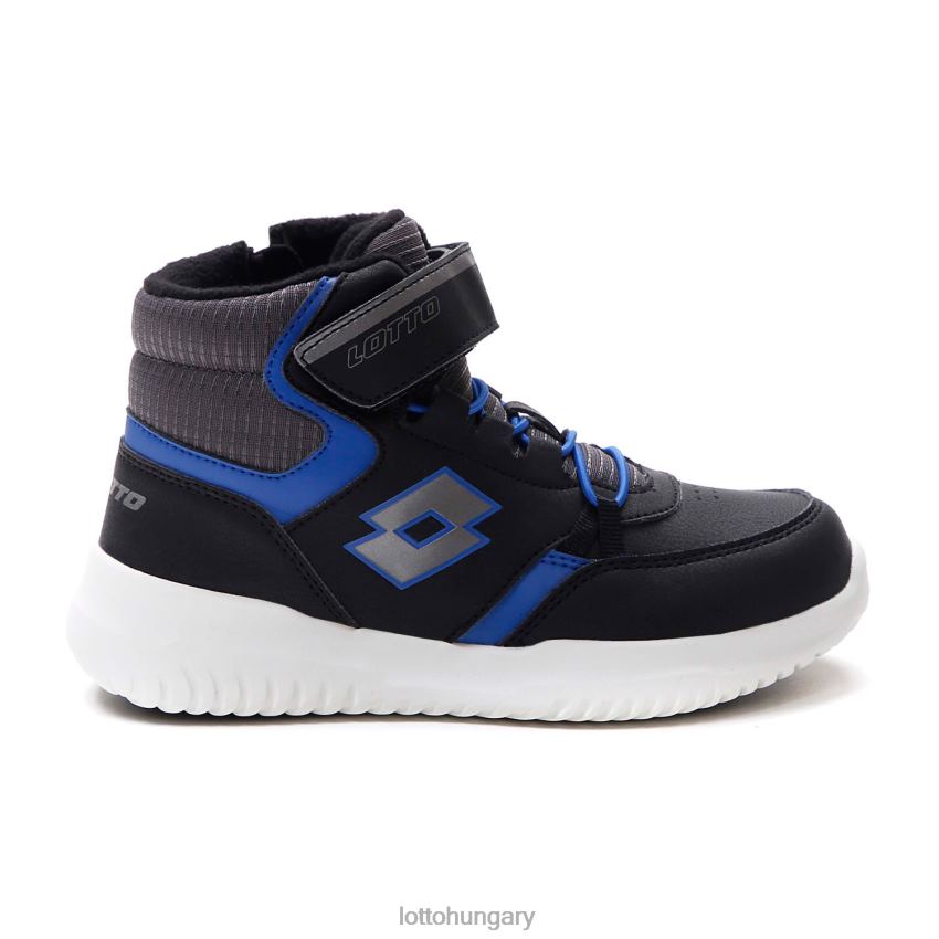 cipő Lotto fuga amf mid cl sl csupa fekete/gravitációs titán/lapiskék gyerekek 22H2N1053