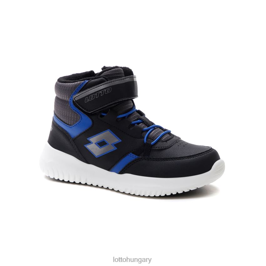 cipő Lotto fuga amf mid cl sl csupa fekete/gravitációs titán/lapiskék gyerekek 22H2N1053